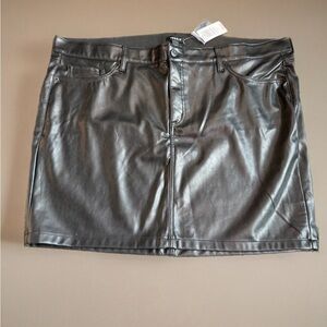 Torrid Shiny Black Mini Skirt